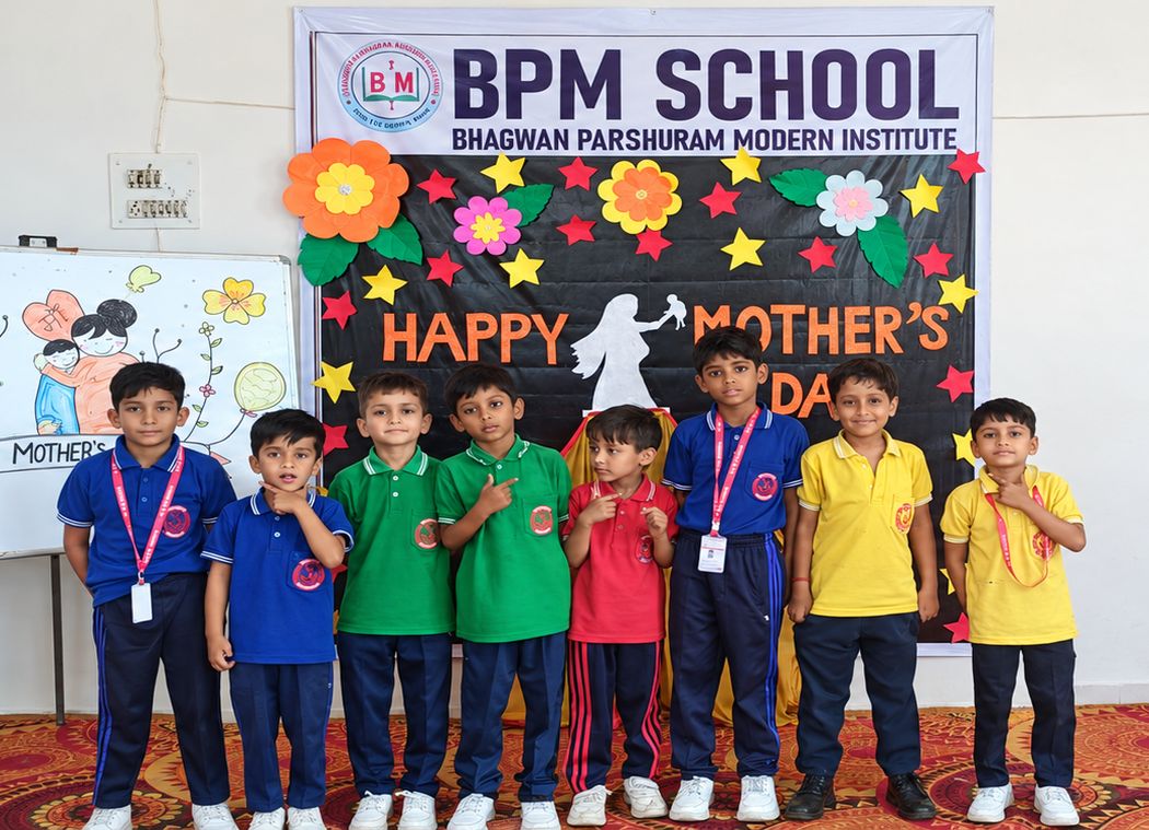 Students of Bhagwan Parshuram Modern Institute at a school celebration